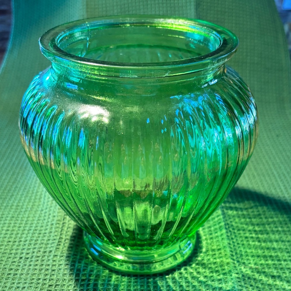 Green Glass Vase